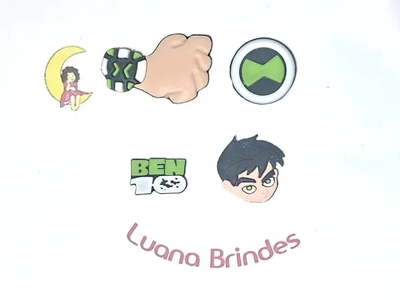 Aplique Ben 10 Emborrachado Pacote com 8 Unidades