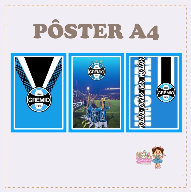 Kit Festa Só Um Bolinho GREMIO - Decoração de Festa