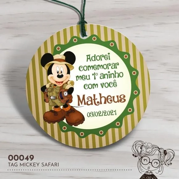 Tag Redonda Mickey Safari - 00049
