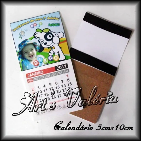 Mini Calendário Destacável 5cm x 10cm