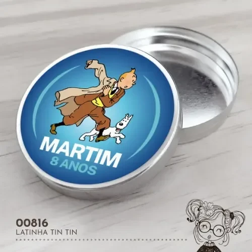 Latinha Adesivada Tintim - 00816