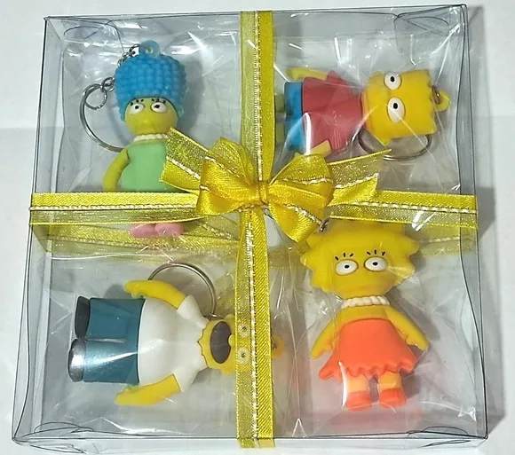 Chaveiro Familia Simpsons 6,5cm - 4 Peças