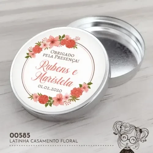 Latinha Adesivada Casamento - 00585