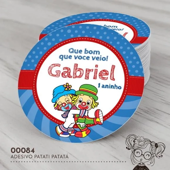 Adesivo Redondo Patati Patatá - 00084