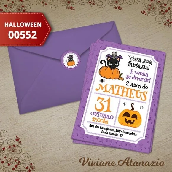 Convite Halloween - 00552