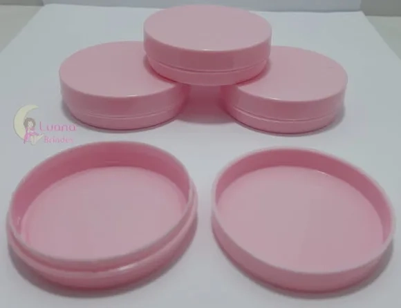 Latinha Rosa de Plástico 5,5cm Pacote com 12 Unidades