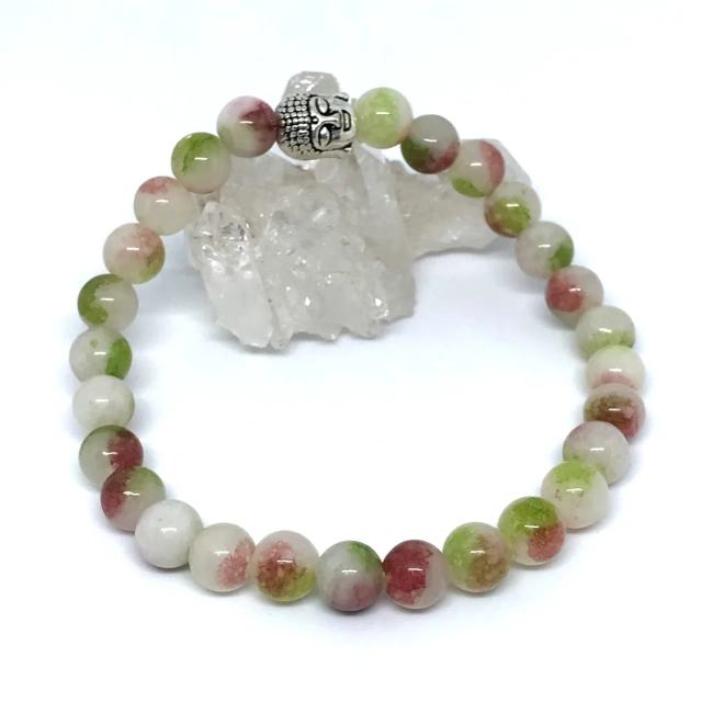 Pulseira japamala  Jade Color 27 Contas – Equilíbrio e Proteção Buda