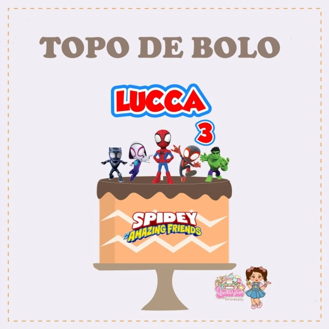 Kit Festa Só Um Bolinho SPIDEY E SEUS AMIGOS ESPETACULARES - Decoração de Festa