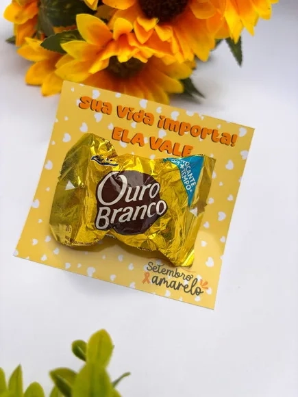 Card para Bombom Setembro Amarelo - Não Acompanha Bombom