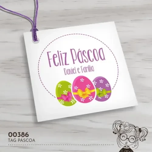 Tag Quadrada Páscoa - 00386