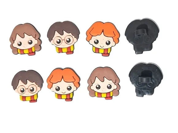 Ponteira P/lápis Harry Potter Emborrachado Pacote C/6 Peças