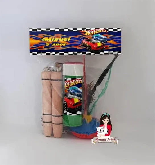 Kit Lembrancinha com Bolha de Sabão Hot Wheels