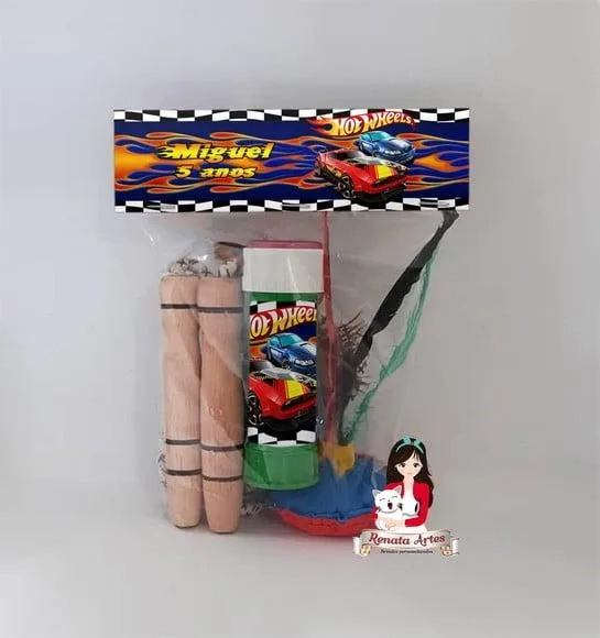 Kit Lembrancinha com Bolha de Sabão Hot Wheels