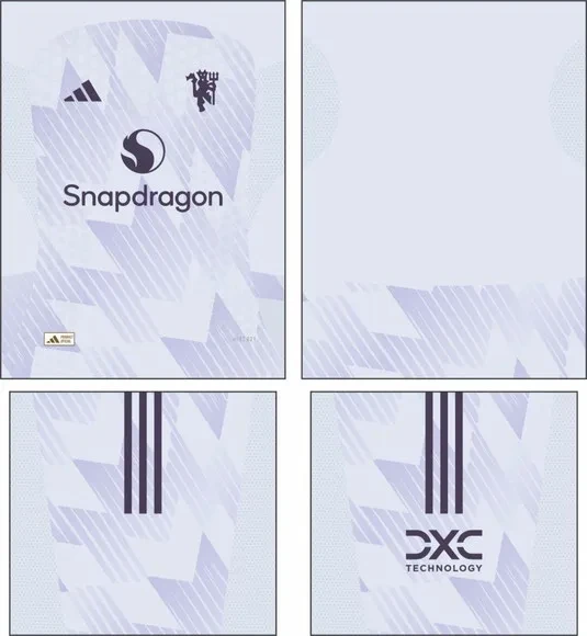 Arte Vetor Camisa Manchester United Visita 2025-2026