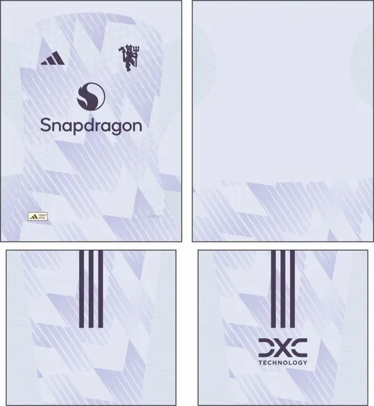 Arte Vetor Camisa Manchester United Visita 2025-2026