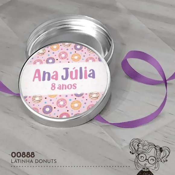 Latinha Adesivada Donuts - 00888
