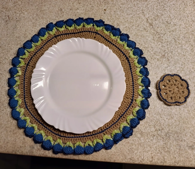 Sousplat mesa decorada