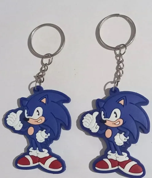 Chaveiro Sonic Emborrachado - 4 Peças