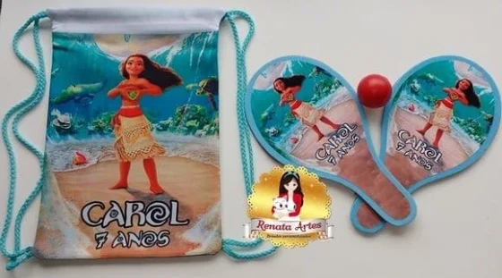 Mochila Ping Pong Tema Moana Sozinha