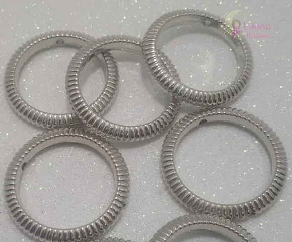 Argola Porta Guardanapo Prateada de ABS-4cm- pct c/10 unid