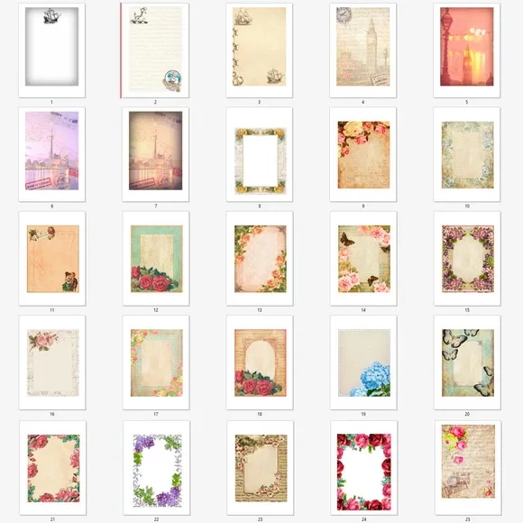 Pack 100 Papéis De Carta Para Imprimir Em Pdf - Cod 66