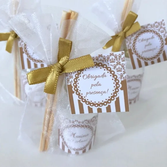 Lembrança 80 Anos Aromatizador Saquinho Organza