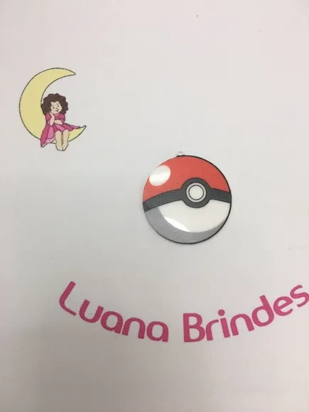 Pingentes Simbolo Pokémon de Acrílico Uv 3 Unidades