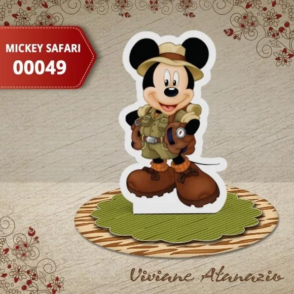 Aplique 3d Mickey Safari - 00049