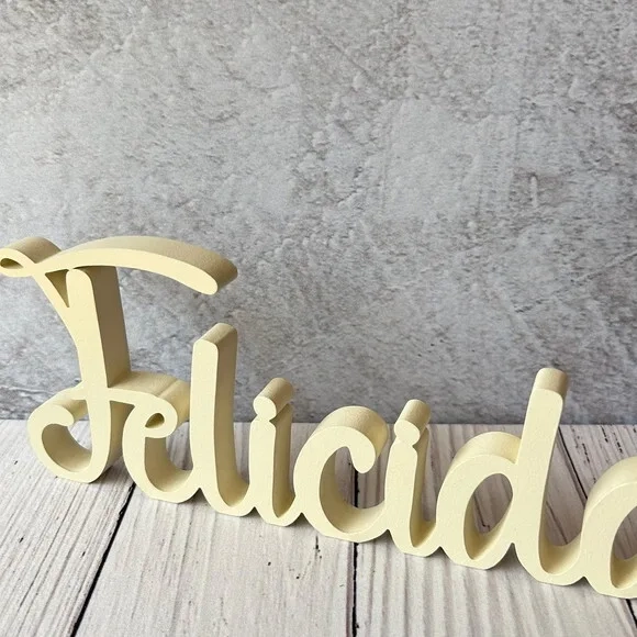 Linha Cursiva -letras Decorativas em mdf Palavras