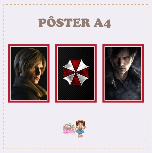 Kit Festa Só Um Bolinho RESIDENT EVIL - Decoração de Festa