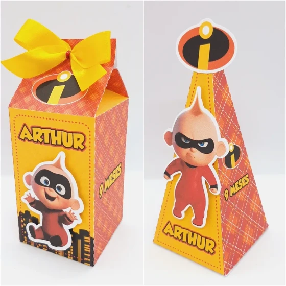 PEGUE E MONTE - Kit Festa ZEZÉ OS INCRIVEIS - Decoração de Festa - Caixinhas Personalizadas