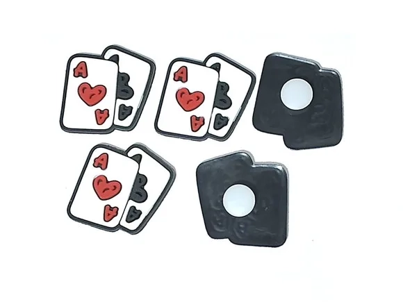Adaptador P/crocs Carta de Baralho Pacote com 6 Unidades