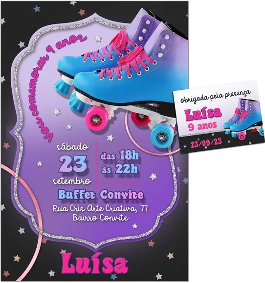 Convite Digital C/tag Festa Patins