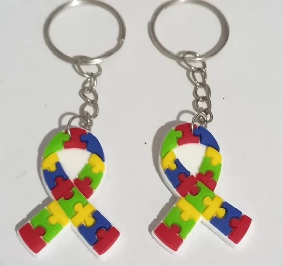 Chaveiro Laço Símbolo Autismo - 6 Unidades