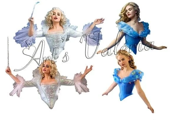 Apliques Cinderella para Tubetes - cada
