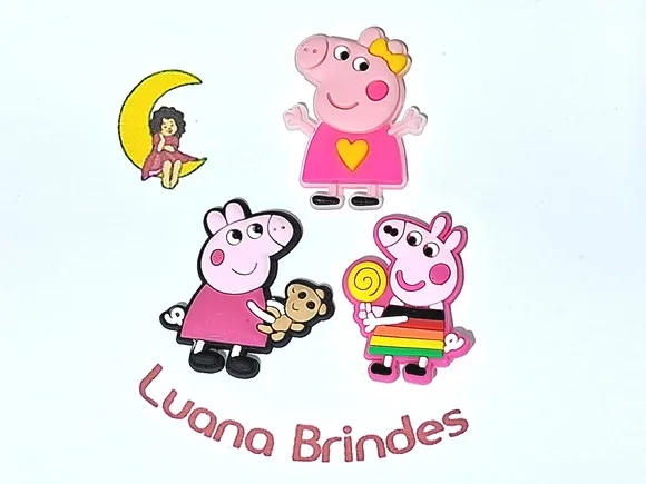 Aplique Porquinha Rosa Emborrachado Pacotes com 6 Unidades