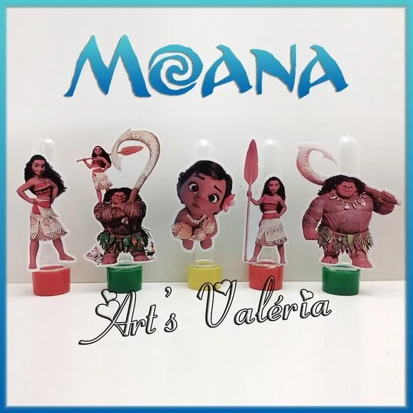 Tubete Com Aplique Moana