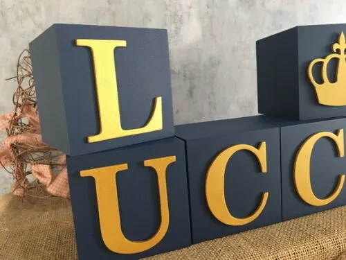 Cubos Decorativos 10x10 com Coroa Pequeno Príncipe