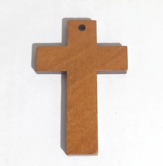 Cruz de Madeira Marrom 6cm - 6 Unidades