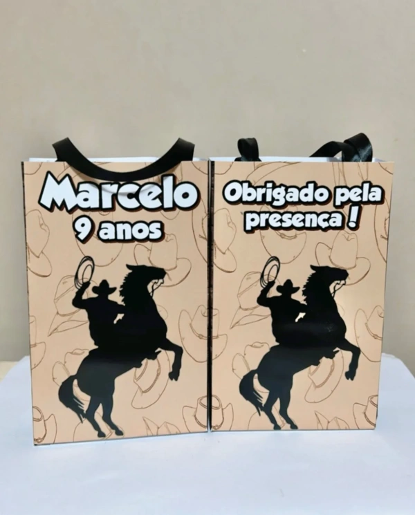 Sacolinhas Personalizada Boiadeiro Lembrancinhas Para Aniversário