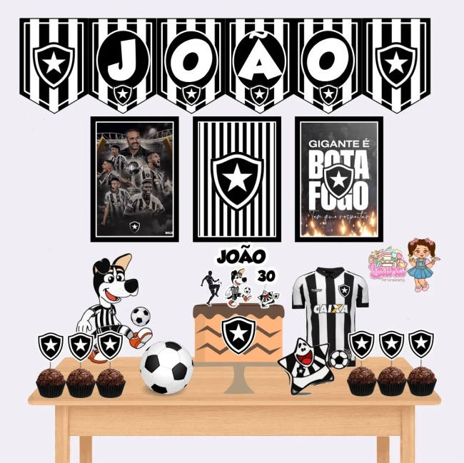 Kit Festa Só Um Bolinho BOTAFOGO - Decoração de Festa
