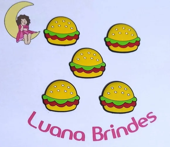 Aplique Lanche Emborrachados- 6 Unidades