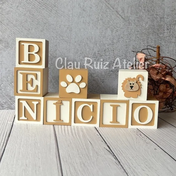 Safari Cubos 6x6cmts - Decoração Bebê