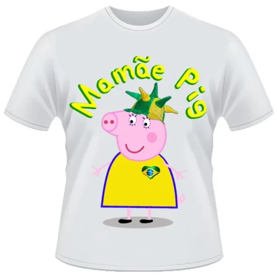 Camiseta Mamãe Pig Brasil