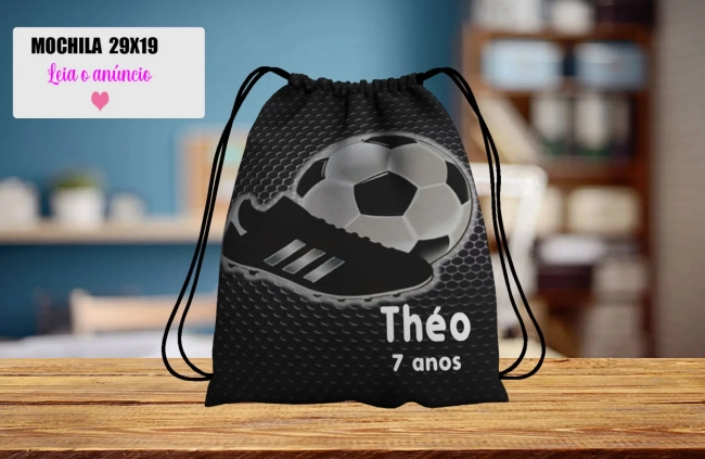 Mochilinha personalizada para lembrancinha Futebol