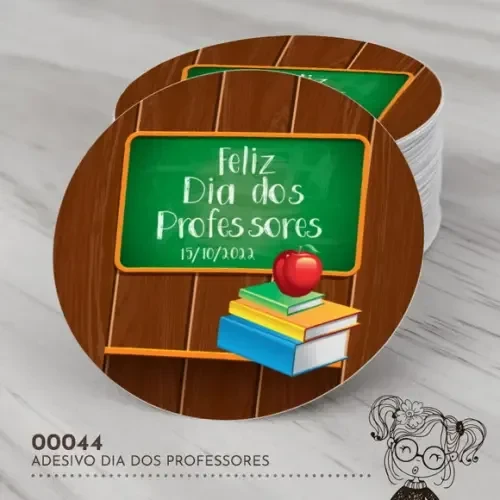Adesivo Redondo Dia dos Professores - 00044