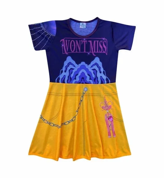 Vestido Infantil K-Pop Estilo Streetwear - Estampa "Won't Miss" | Atelier Lamparina