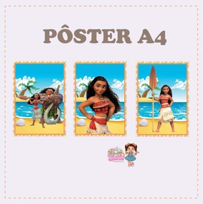Kit Festa Só Um Bolinho MOANA - Decoração de Festa