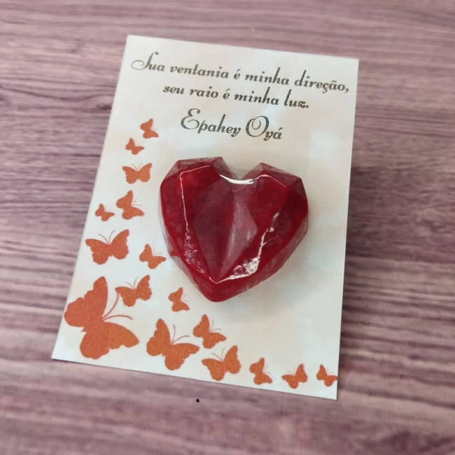 20 UNIDADES Mini Sabonete Coração Diamante no Card  Lembrancinhas Oyá