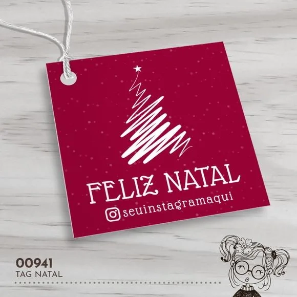 Tag Quadrada Natal - 00941